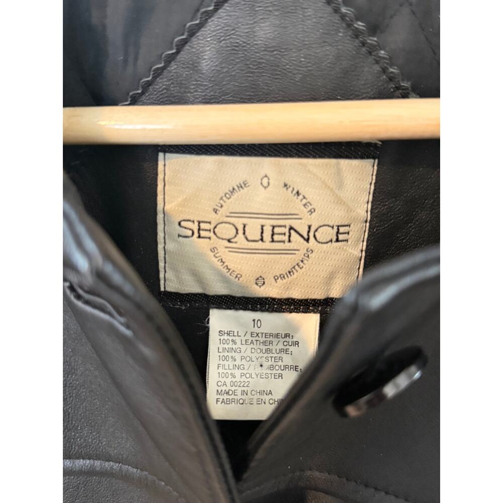 Sequence Black Genuine Leather Jacket Minimalist … - image 5